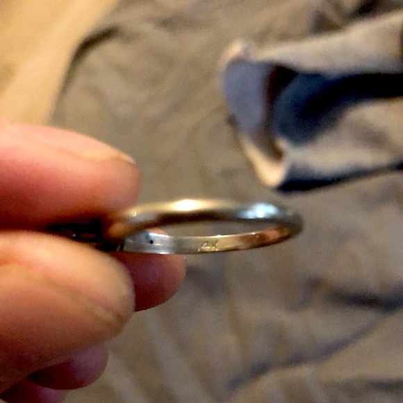 6.5-7 Size white 14k gold diamond engagement ring - Picture 3 of 3